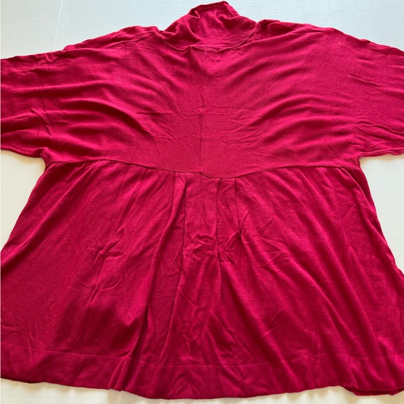 Lane Bryant Women’s Pink Open Front Drape  3/4 Sleeves Knit Cardigan Sweater - Picture 10 of 15
